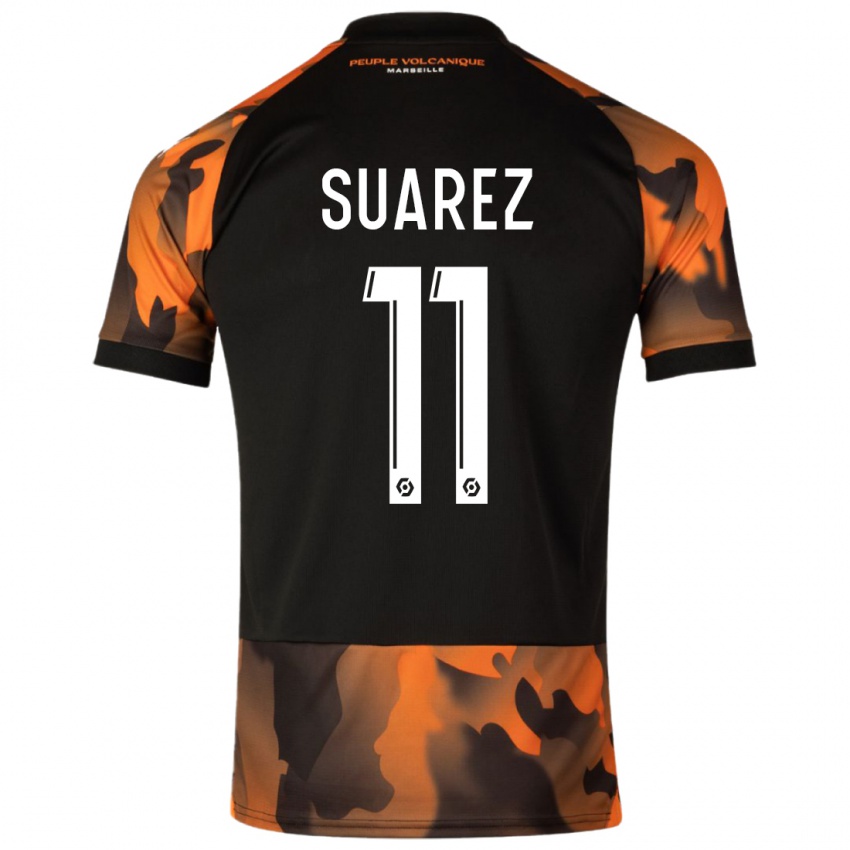 Mænd Luis Suarez #11 Sort Orange Tredje Sæt Spillertrøjer 2023/24 Trøje T-Shirt