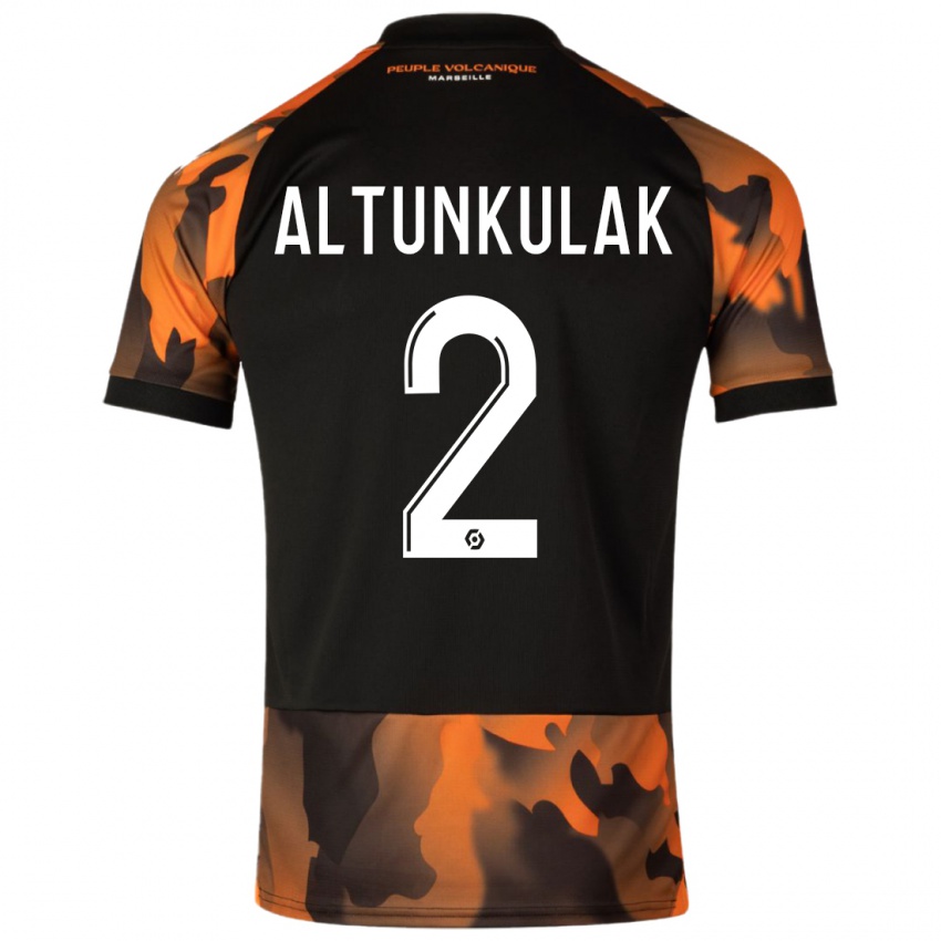 Mænd Selen Altunkulak #2 Sort Orange Tredje Sæt Spillertrøjer 2023/24 Trøje T-Shirt