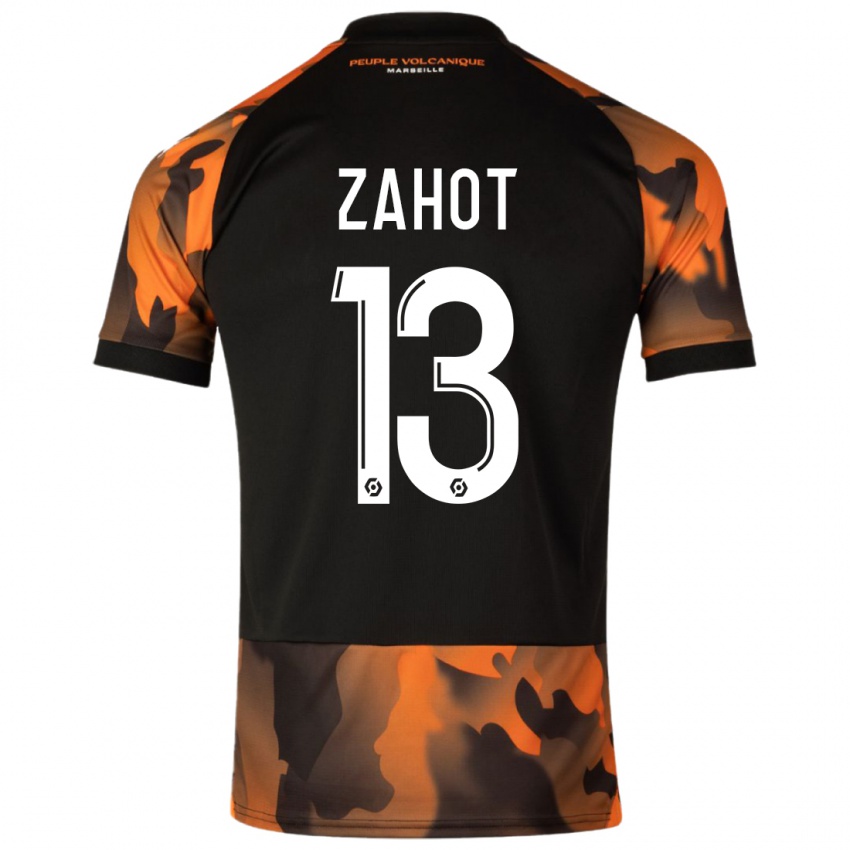 Mænd Sarah Zahot #13 Sort Orange Tredje Sæt Spillertrøjer 2023/24 Trøje T-Shirt