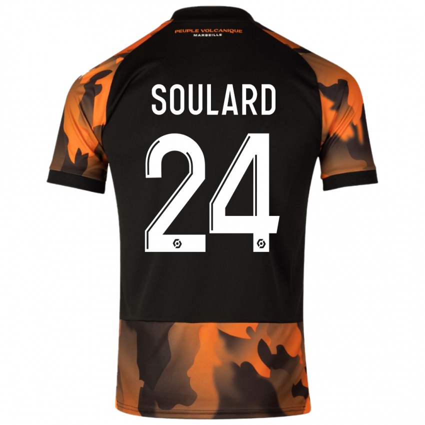 Mænd Amandine Soulard #24 Sort Orange Tredje Sæt Spillertrøjer 2023/24 Trøje T-Shirt