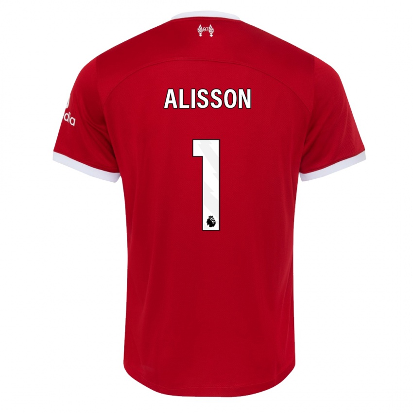 Kvinder Alisson #1 Rød Hjemmebane Spillertrøjer 2023/24 Trøje T-Shirt