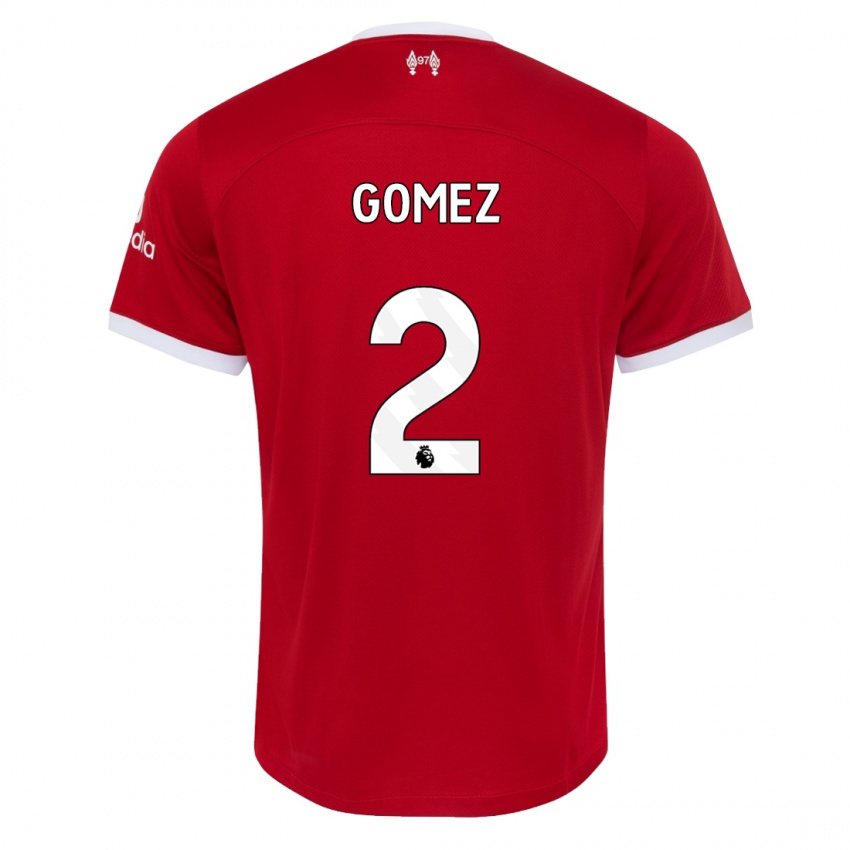 Kvinder Joe Gomez #2 Rød Hjemmebane Spillertrøjer 2023/24 Trøje T-Shirt