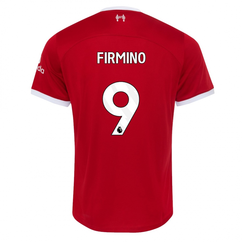 Kvinder Roberto Firmino #9 Rød Hjemmebane Spillertrøjer 2023/24 Trøje T-Shirt