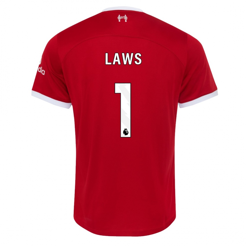 Kvinder Rachael Laws #1 Rød Hjemmebane Spillertrøjer 2023/24 Trøje T-Shirt