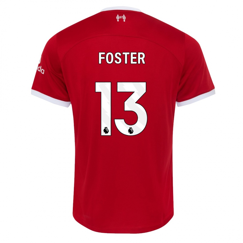Kvinder Rylee Foster #13 Rød Hjemmebane Spillertrøjer 2023/24 Trøje T-Shirt