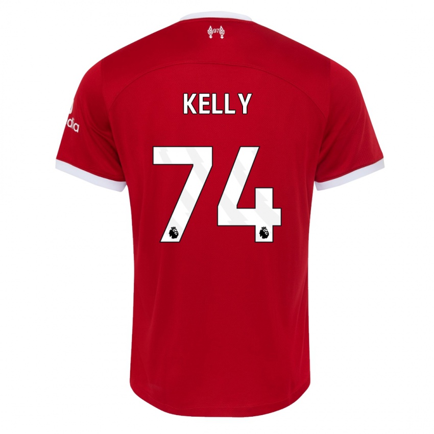 Kvinder Oscar Kelly #74 Rød Hjemmebane Spillertrøjer 2023/24 Trøje T-Shirt