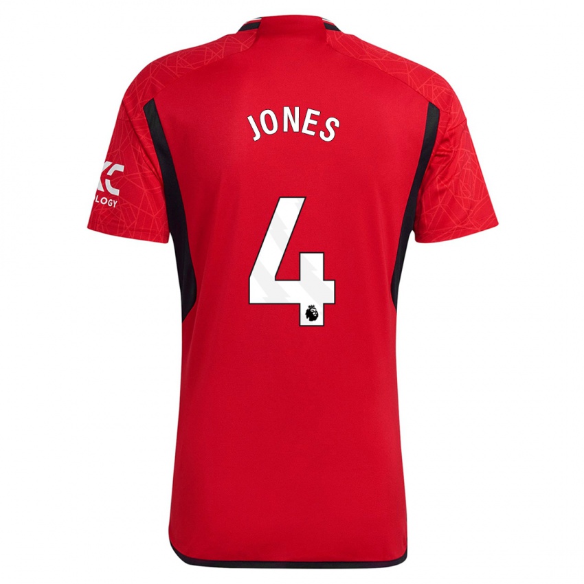 Kvinder Phil Jones #4 Rød Hjemmebane Spillertrøjer 2023/24 Trøje T-Shirt