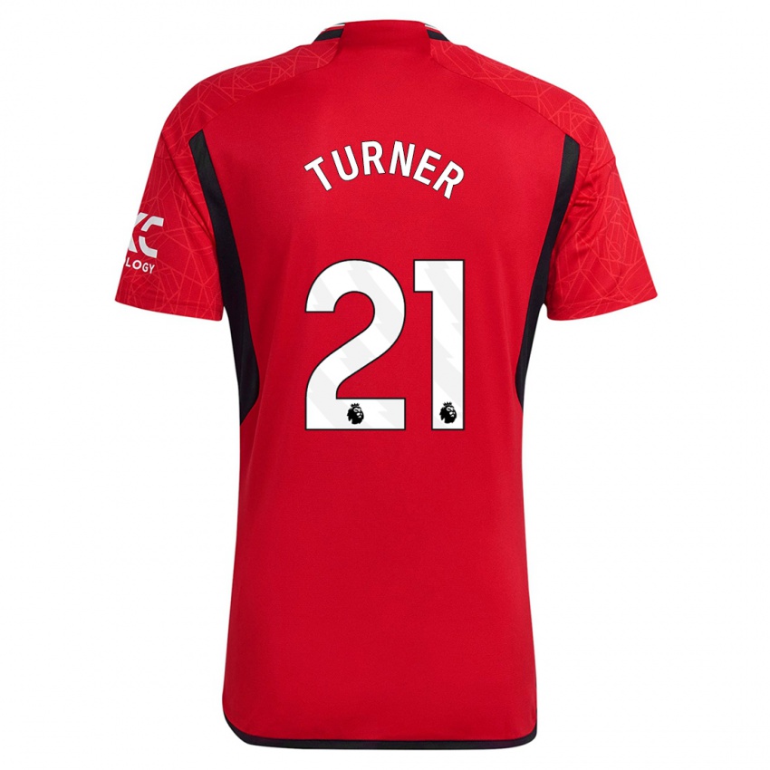 Kvinder Millie Turner #21 Rød Hjemmebane Spillertrøjer 2023/24 Trøje T-Shirt