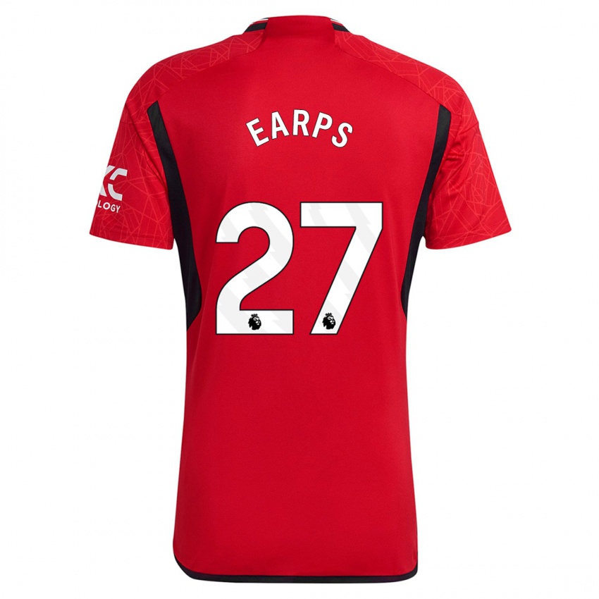 Kvinder Mary Earps #27 Rød Hjemmebane Spillertrøjer 2023/24 Trøje T-Shirt