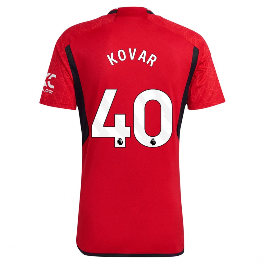 Kvinder Matej Kovar #40 Rød Hjemmebane Spillertrøjer 2023/24 Trøje T-Shirt