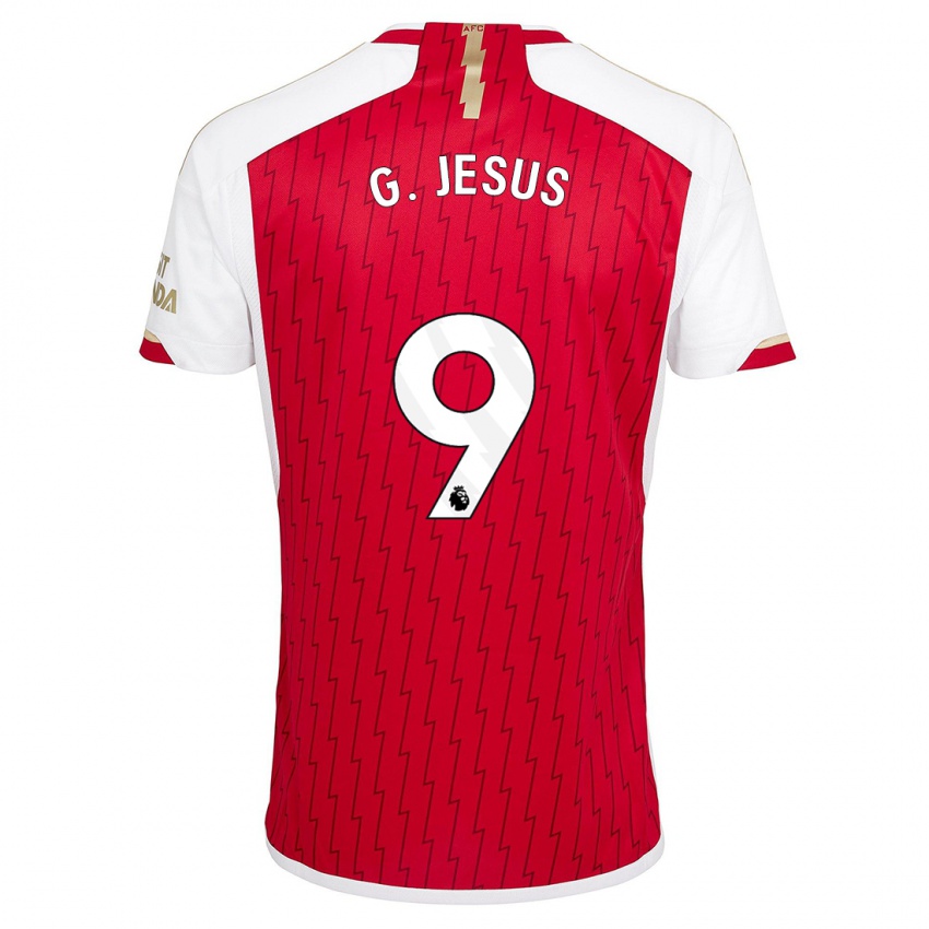 Kvinder Gabriel Jesus #9 Rød Hjemmebane Spillertrøjer 2023/24 Trøje T-Shirt