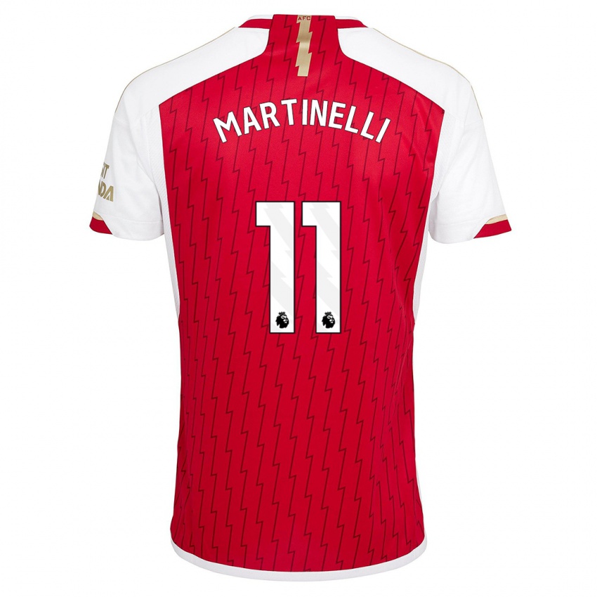 Kvinder Gabriel Martinelli #11 Rød Hjemmebane Spillertrøjer 2023/24 Trøje T-Shirt