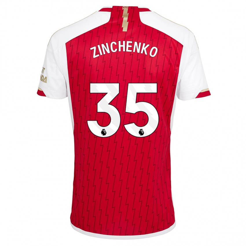 Kvinder Oleksandr Zinchenko #35 Rød Hjemmebane Spillertrøjer 2023/24 Trøje T-Shirt