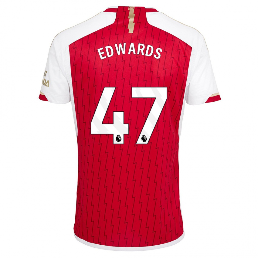 Kvinder Khayon Edwards #47 Rød Hjemmebane Spillertrøjer 2023/24 Trøje T-Shirt