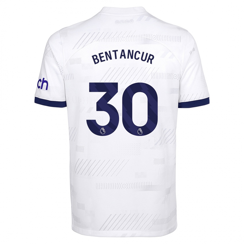 Kvinder Rodrigo Bentancur #30 Hvid Hjemmebane Spillertrøjer 2023/24 Trøje T-Shirt