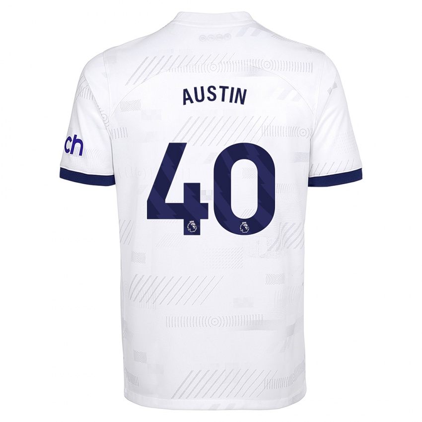 Kvinder Brandon Austin #40 Hvid Hjemmebane Spillertrøjer 2023/24 Trøje T-Shirt