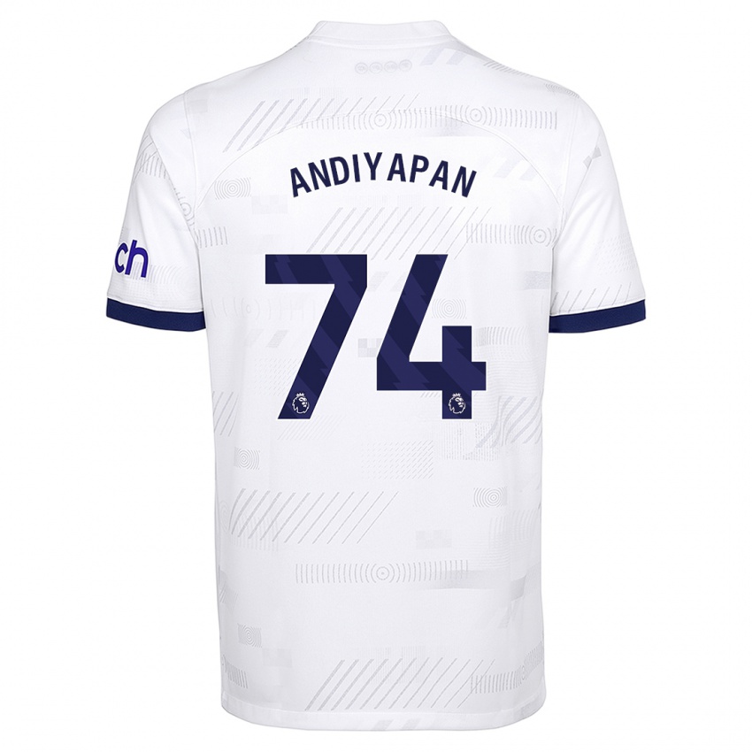 Kvinder William Andiyapan #74 Hvid Hjemmebane Spillertrøjer 2023/24 Trøje T-Shirt