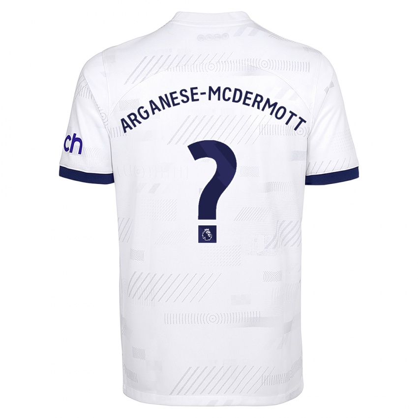 Kvinder Pele Arganese-Mcdermott #0 Hvid Hjemmebane Spillertrøjer 2023/24 Trøje T-Shirt