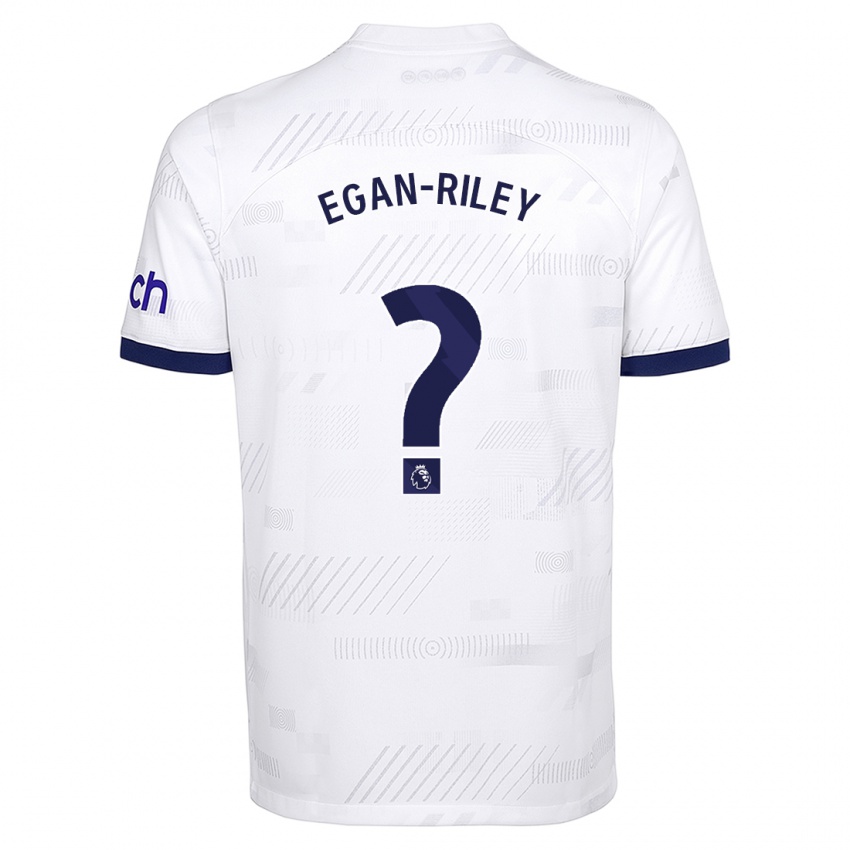 Kvinder Roman Egan-Riley #0 Hvid Hjemmebane Spillertrøjer 2023/24 Trøje T-Shirt