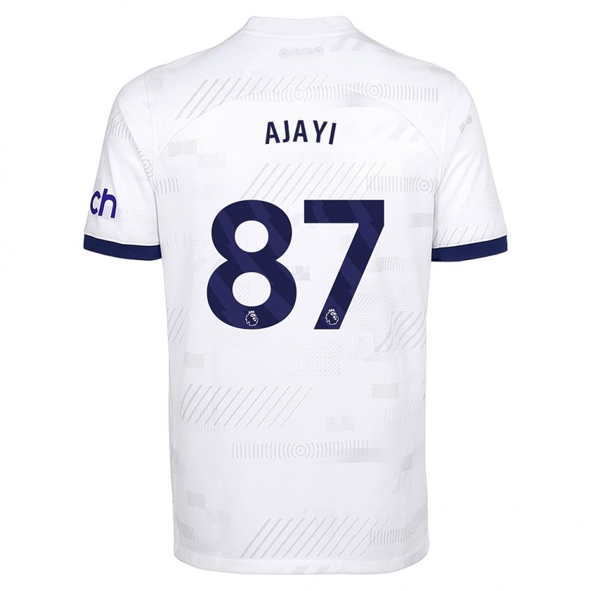 Kvinder Damola Ajayi #87 Hvid Hjemmebane Spillertrøjer 2023/24 Trøje T-Shirt
