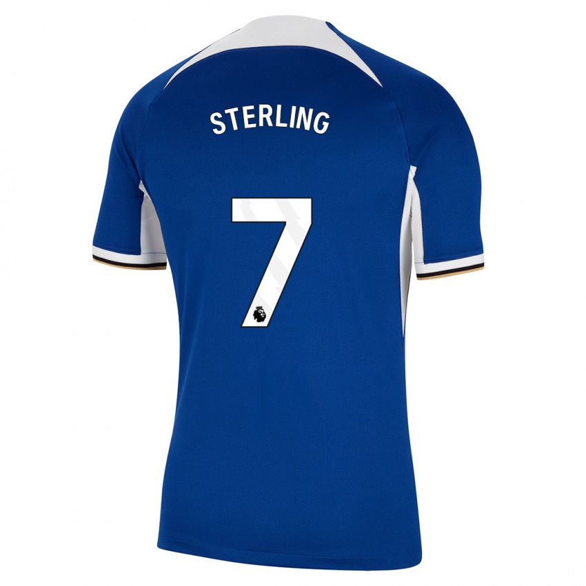 Kvinder Raheem Sterling #7 Blå Hjemmebane Spillertrøjer 2023/24 Trøje T-Shirt