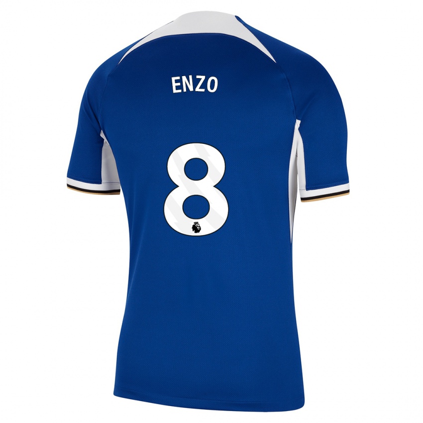 Kvinder Enzo Fernandez #8 Blå Hjemmebane Spillertrøjer 2023/24 Trøje T-Shirt