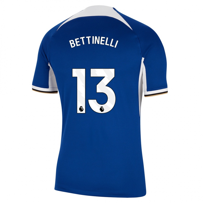 Kvinder Marcus Bettinelli #13 Blå Hjemmebane Spillertrøjer 2023/24 Trøje T-Shirt