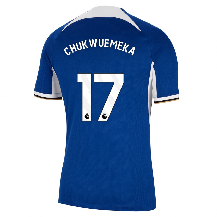 Kvinder Carney Chukwuemeka #17 Blå Hjemmebane Spillertrøjer 2023/24 Trøje T-Shirt