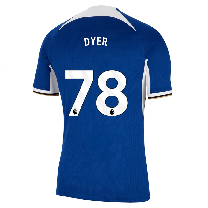 Kvinder Kiano Dyer #78 Blå Hjemmebane Spillertrøjer 2023/24 Trøje T-Shirt