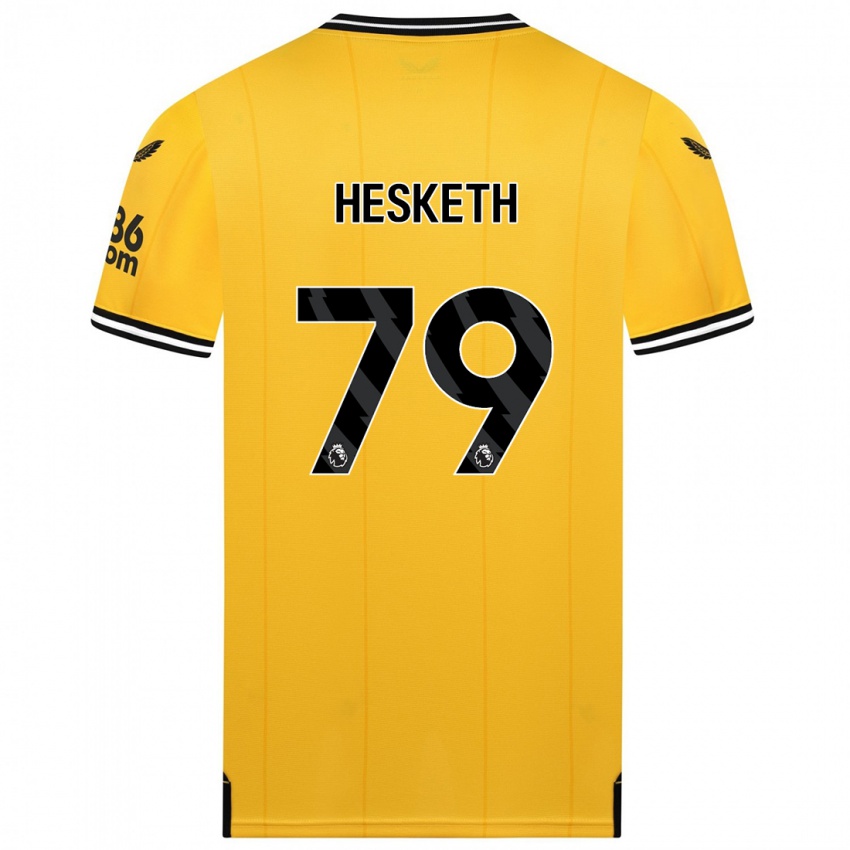 Kvinder Owen Hesketh #79 Gul Hjemmebane Spillertrøjer 2023/24 Trøje T-Shirt