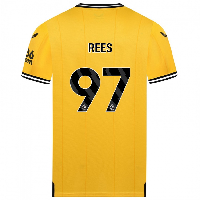 Kvinder Mason Rees #97 Gul Hjemmebane Spillertrøjer 2023/24 Trøje T-Shirt