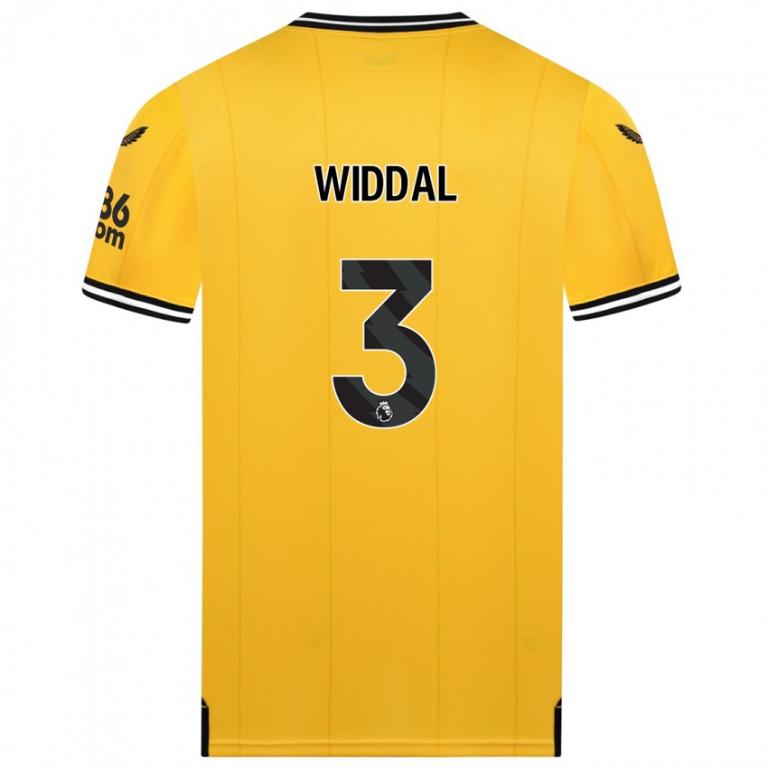 Kvinder Natalie Widdal #3 Gul Hjemmebane Spillertrøjer 2023/24 Trøje T-Shirt
