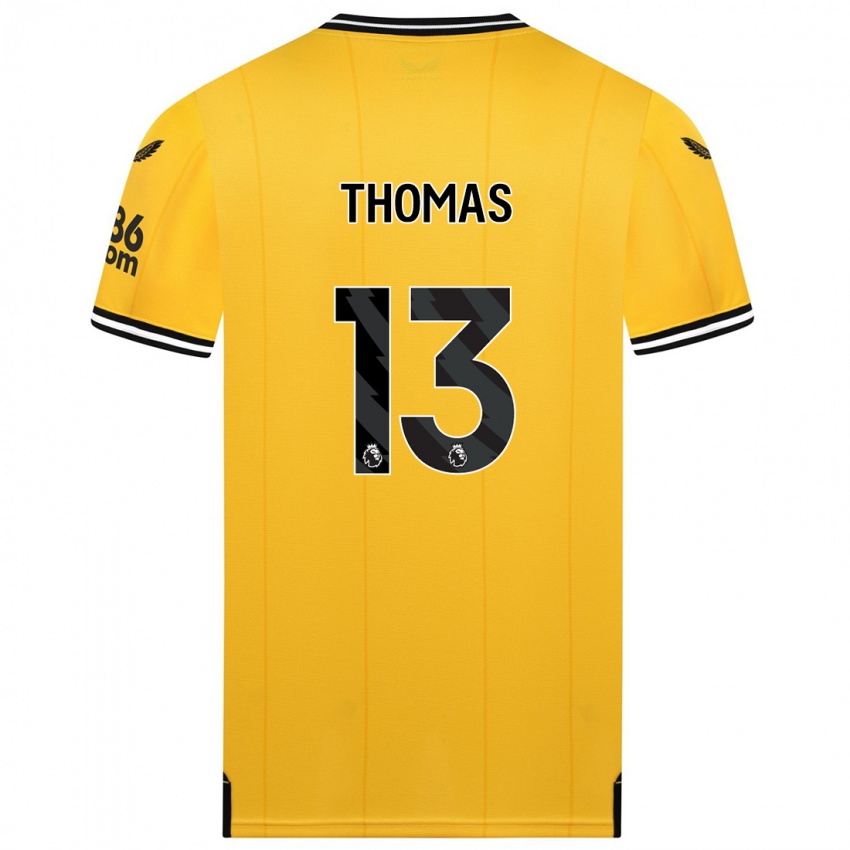 Kvinder Bec Thomas #13 Gul Hjemmebane Spillertrøjer 2023/24 Trøje T-Shirt