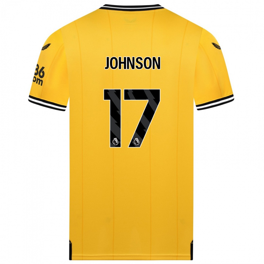 Kvinder Katie Johnson #17 Gul Hjemmebane Spillertrøjer 2023/24 Trøje T-Shirt