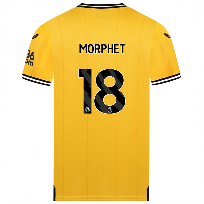 Kvinder Anna Morphet #18 Gul Hjemmebane Spillertrøjer 2023/24 Trøje T-Shirt