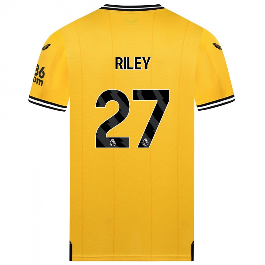 Kvinder Lauren Riley #27 Gul Hjemmebane Spillertrøjer 2023/24 Trøje T-Shirt