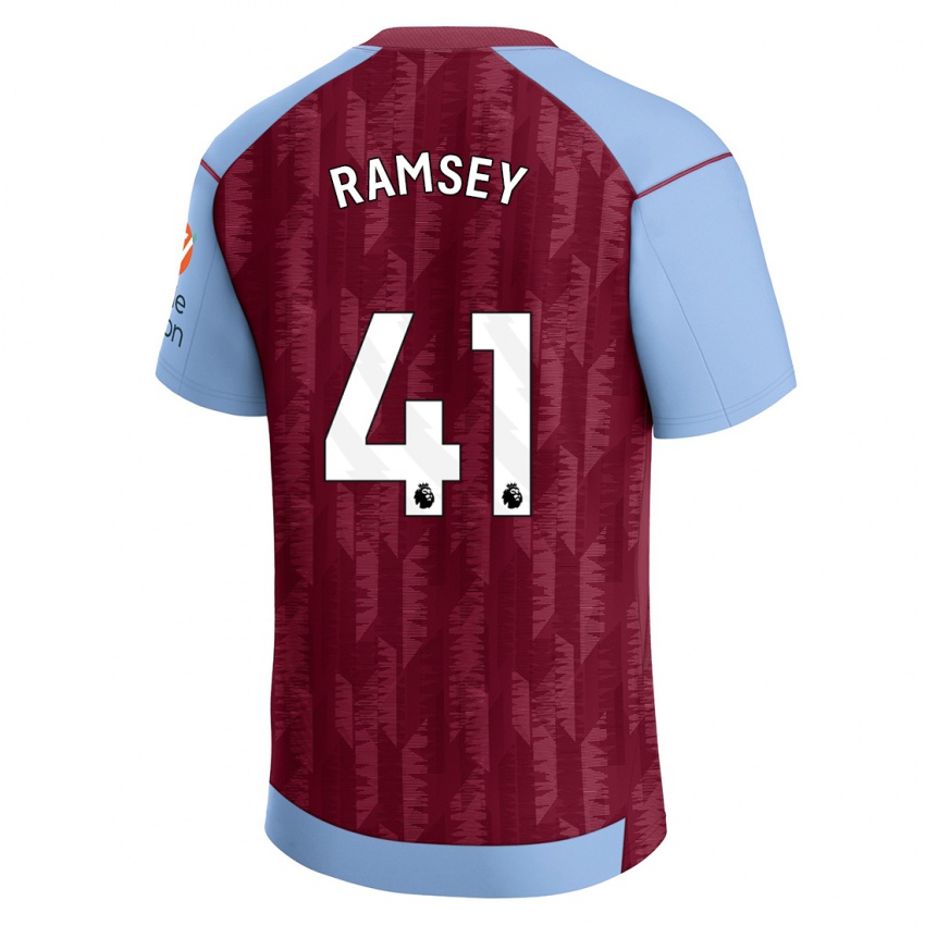 Kvinder Jacob Ramsey #41 Klaret Blå Hjemmebane Spillertrøjer 2023/24 Trøje T-Shirt