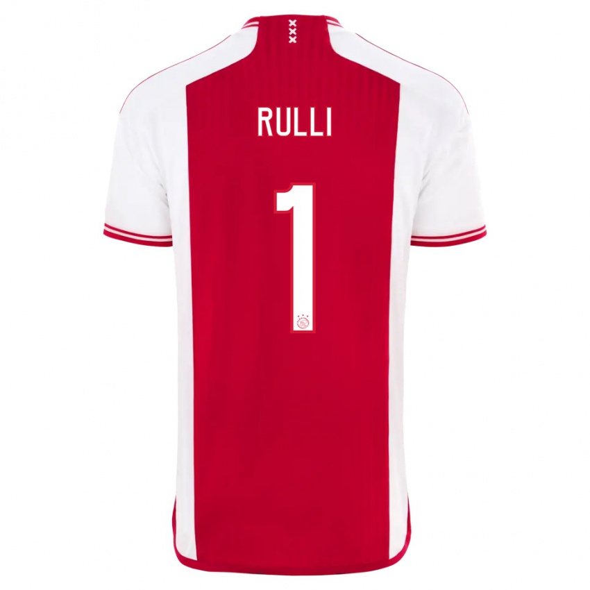 Kvinder Geronimo Rulli #1 Rød Hvid Hjemmebane Spillertrøjer 2023/24 Trøje T-Shirt