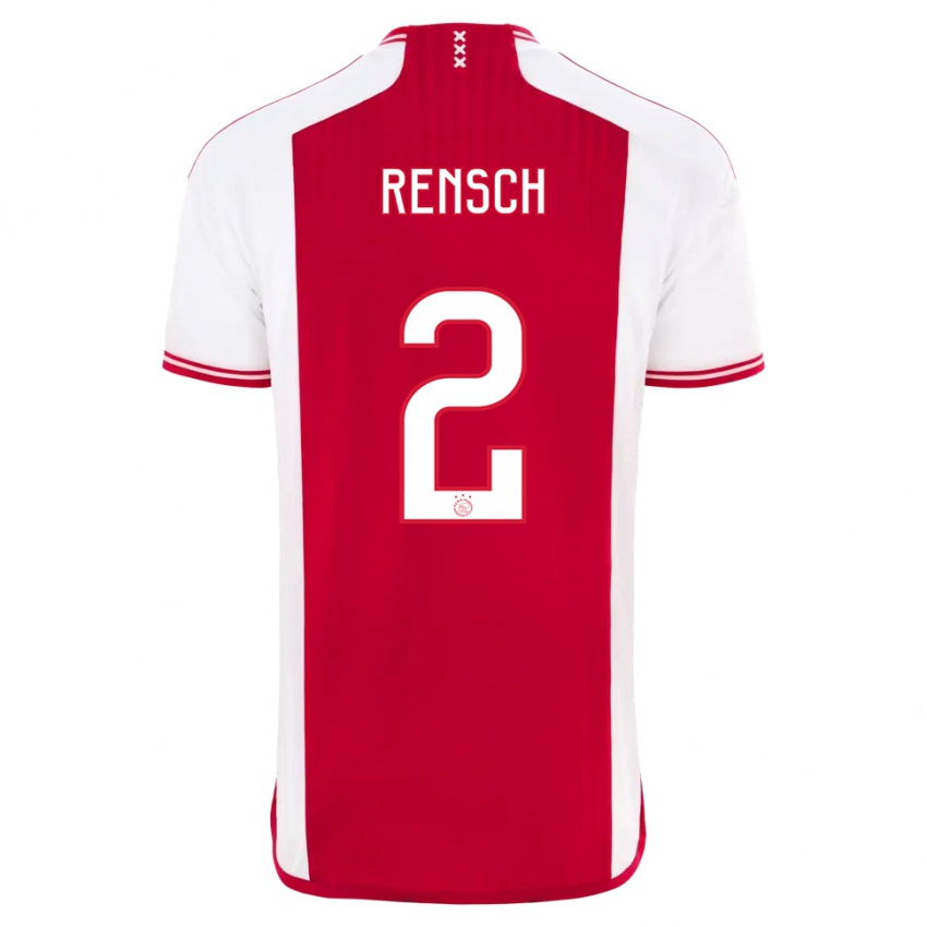 Kvinder Devyne Rensch #2 Rød Hvid Hjemmebane Spillertrøjer 2023/24 Trøje T-Shirt