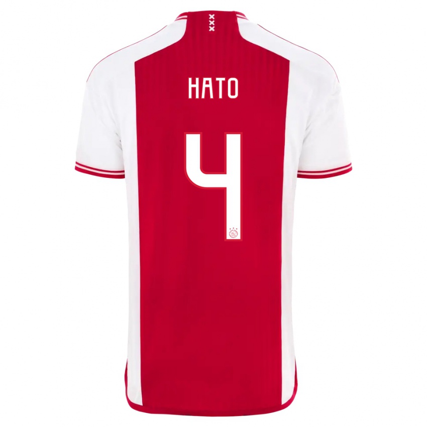 Kvinder Jorrel Hato #4 Rød Hvid Hjemmebane Spillertrøjer 2023/24 Trøje T-Shirt