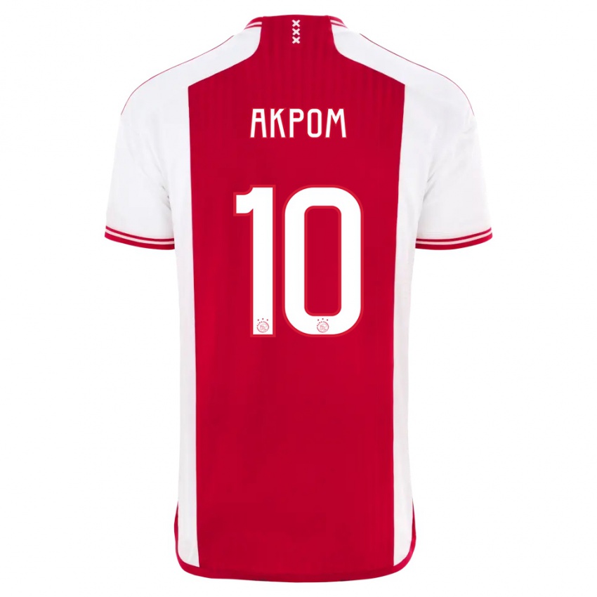 Kvinder Chuba Akpom #10 Rød Hvid Hjemmebane Spillertrøjer 2023/24 Trøje T-Shirt