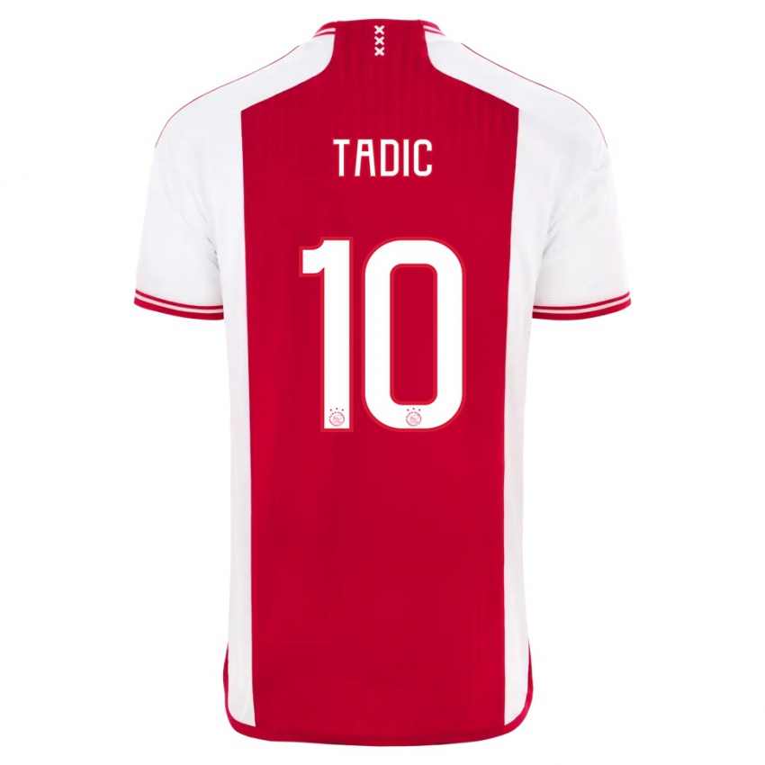 Kvinder Dusan Tadic #10 Rød Hvid Hjemmebane Spillertrøjer 2023/24 Trøje T-Shirt