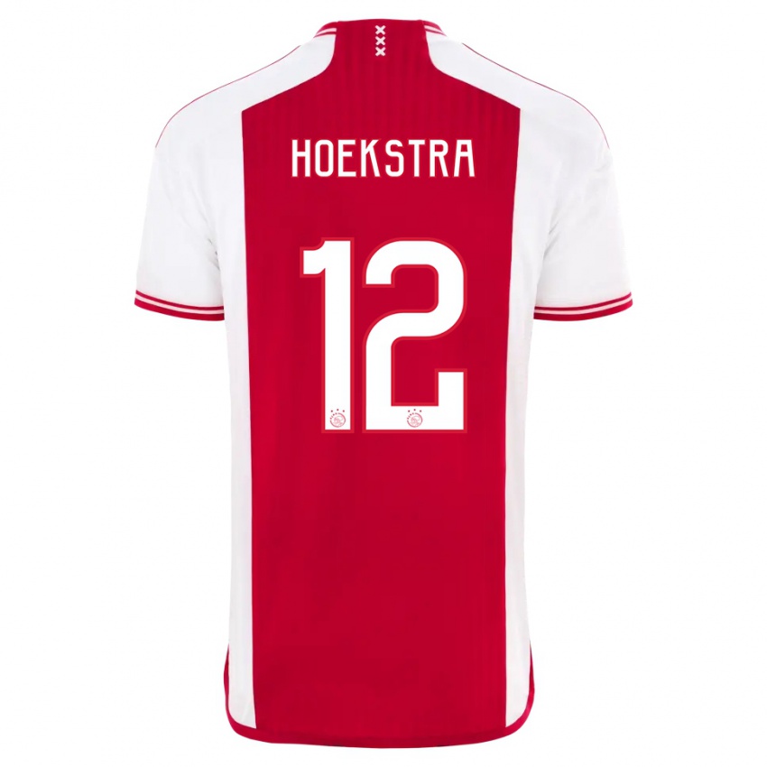 Kvinder Isabelle Hoekstra #12 Rød Hvid Hjemmebane Spillertrøjer 2023/24 Trøje T-Shirt