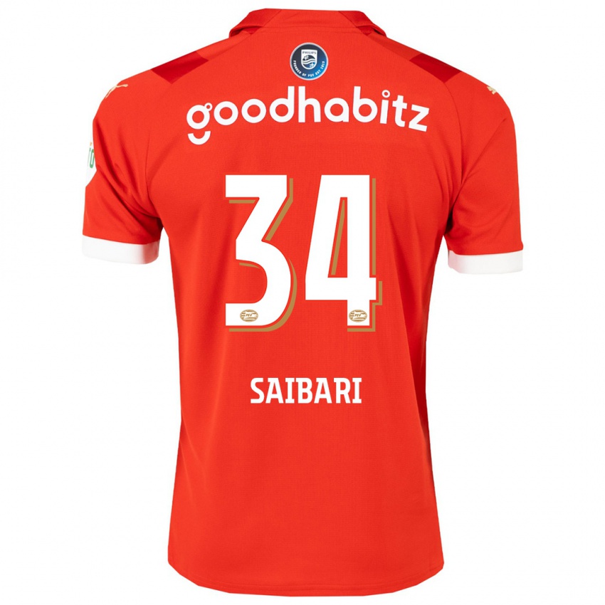 Kvinder Ismael Saibari #34 Rød Hjemmebane Spillertrøjer 2023/24 Trøje T-Shirt