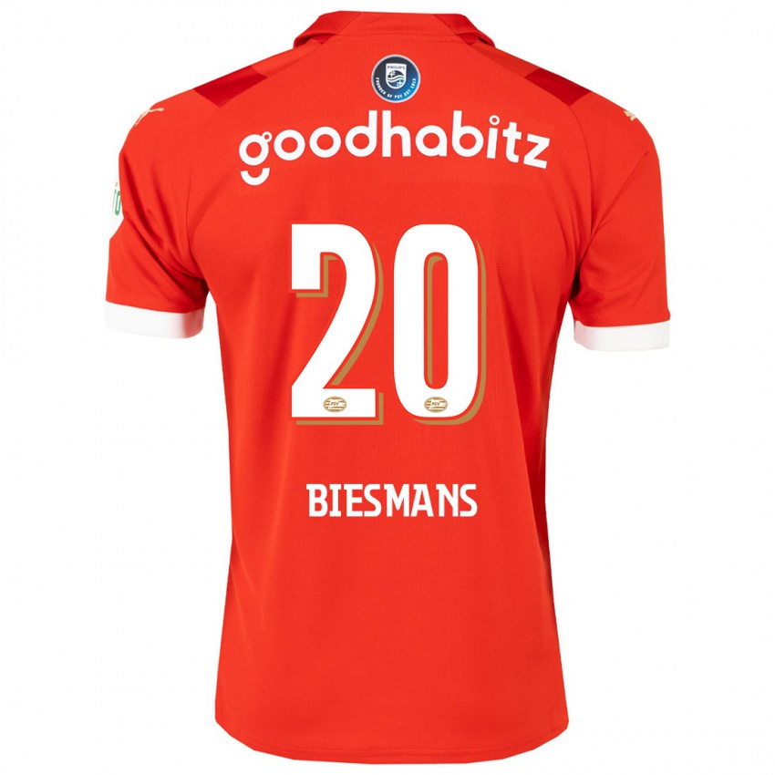 Kvinder Julie Biesmans #20 Rød Hjemmebane Spillertrøjer 2023/24 Trøje T-Shirt