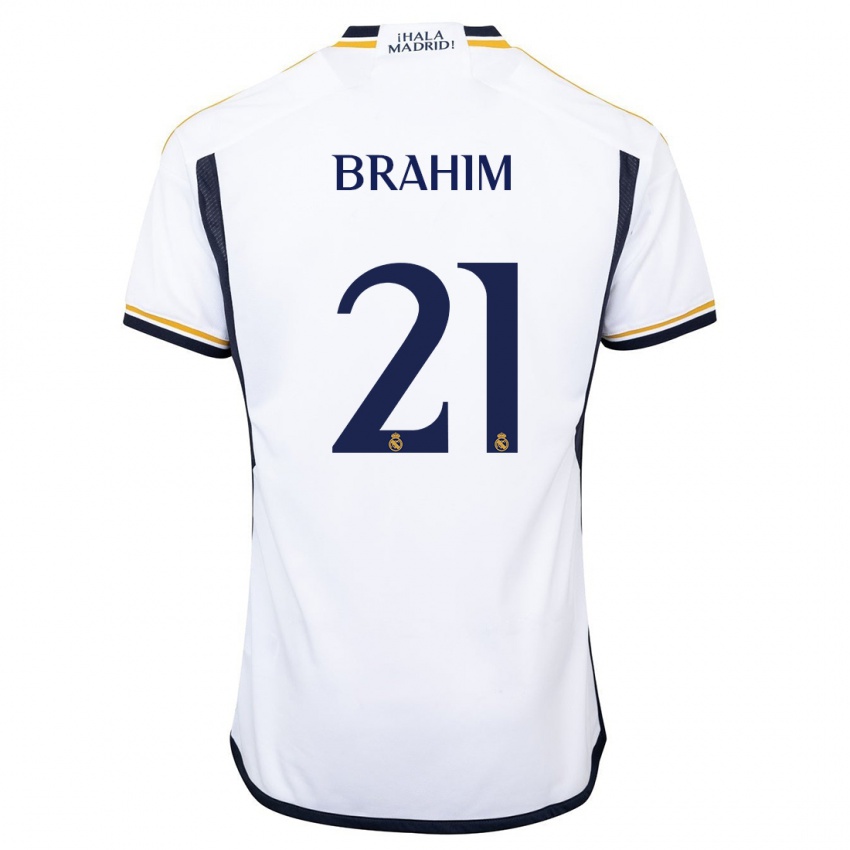Kvinder Brahim Diaz #21 Hvid Hjemmebane Spillertrøjer 2023/24 Trøje T-Shirt