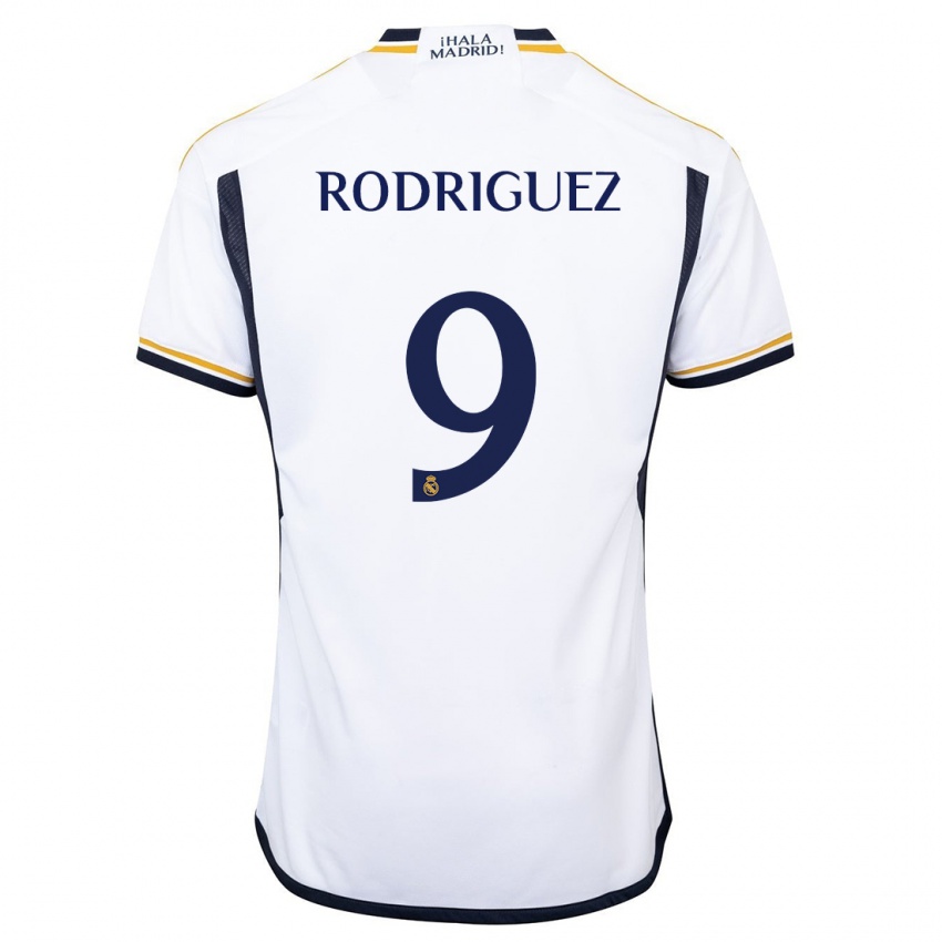 Kvinder Alvaro Rodriguez #9 Hvid Hjemmebane Spillertrøjer 2023/24 Trøje T-Shirt