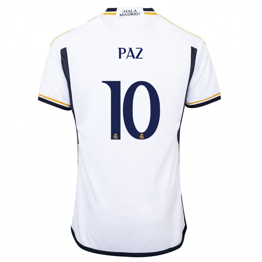Kvinder Nico Paz #10 Hvid Hjemmebane Spillertrøjer 2023/24 Trøje T-Shirt