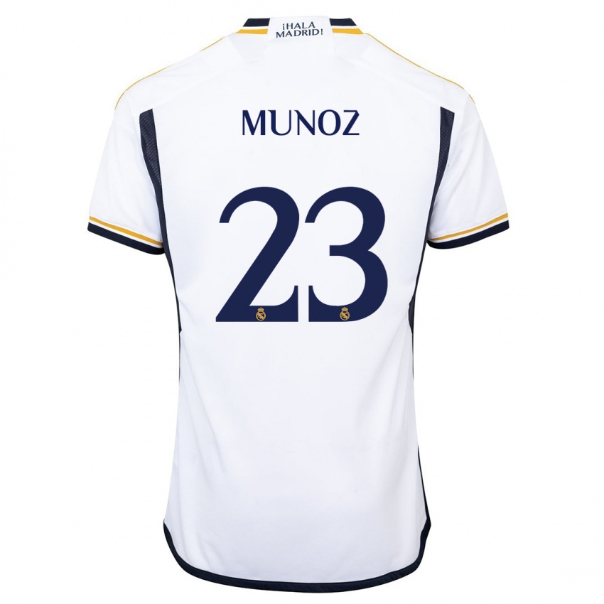 Kvinder Victor Munoz #23 Hvid Hjemmebane Spillertrøjer 2023/24 Trøje T-Shirt