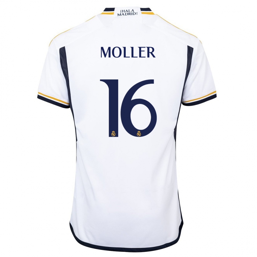 Kvinder Caroline Moller #16 Hvid Hjemmebane Spillertrøjer 2023/24 Trøje T-Shirt